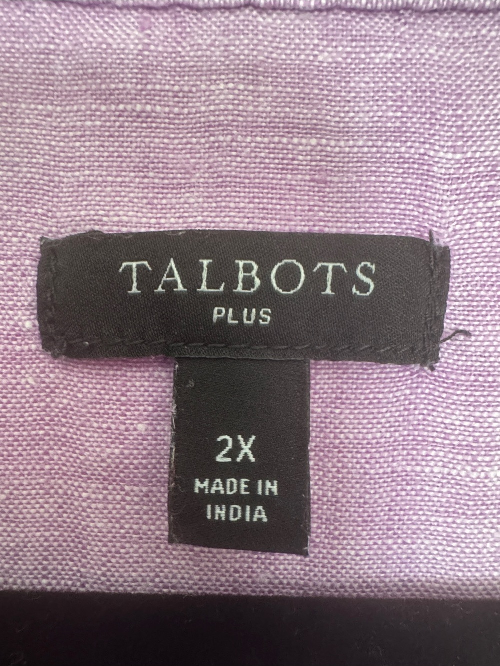 Talbots Lavender 100% Linen Pullover Tunic, Sz 2X - Picture 2 of 5